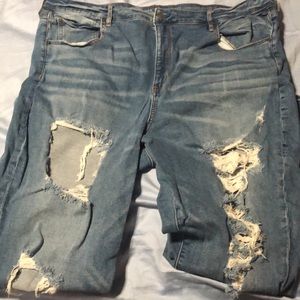 American Eagle Plus Sized Distressed Jeans